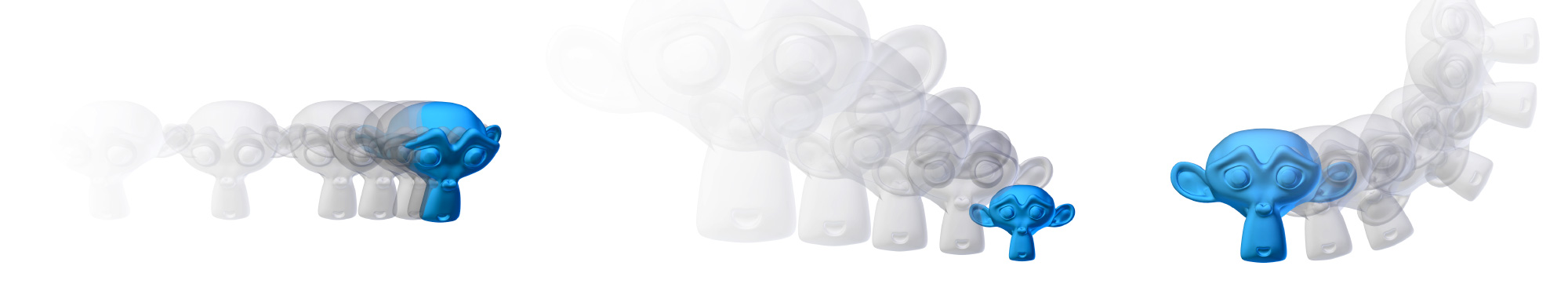 Translation, scaling, and rotation.