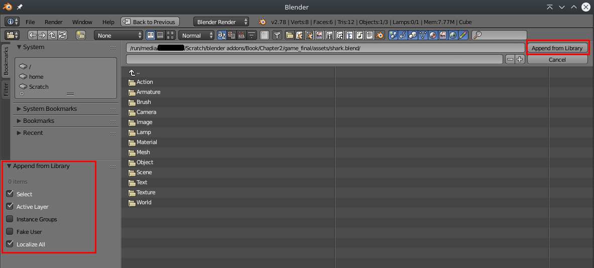 Appending data blocks