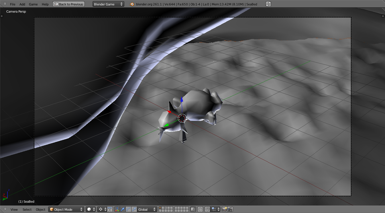Shark, camera, and SeaBed(Blender Foundation-Art Cengage Learning)