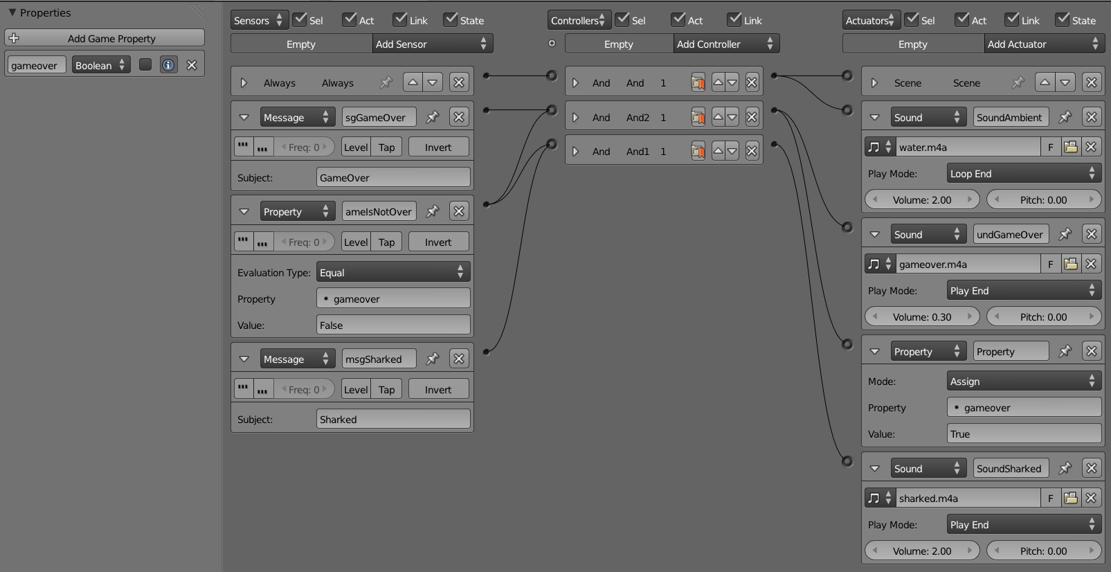 Sound logic bricks(Blender Foundation)