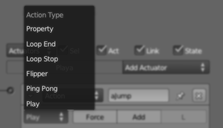 Action Actuator – Play Mode