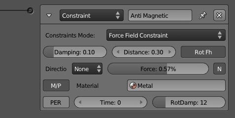 Constraint actuator - Force Field