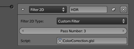 Filter 2D actuator - Custom filter