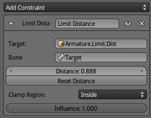 Limit Distance bone constraint