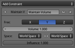 Maintain Volume bone constraint