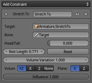 Stretch To bone constraint