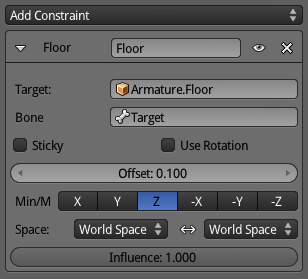 Floor bone constraint