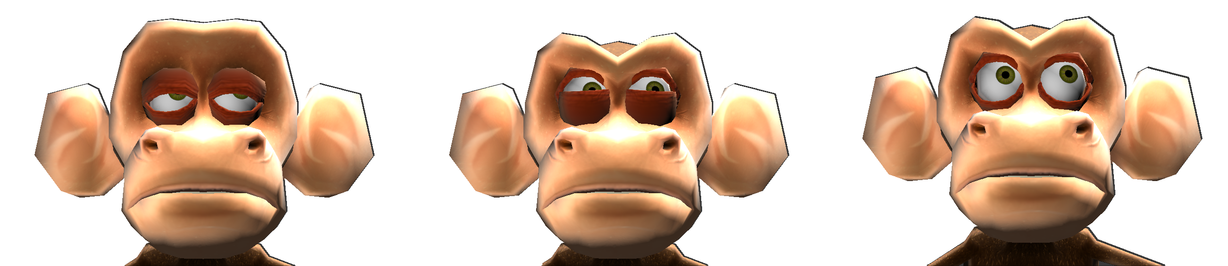 Momo blinking shape key poses