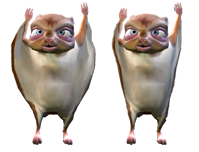 Frankie - Ready to fly (left) and a natural pose (right)