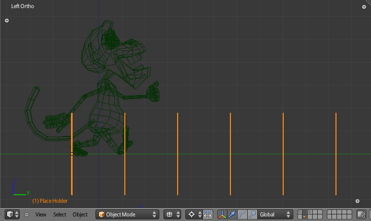 Animation feet place holders