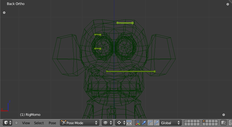 Shape key control bones