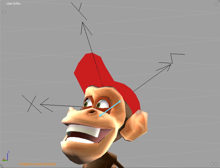 Hat + empty placeholder + hat bone