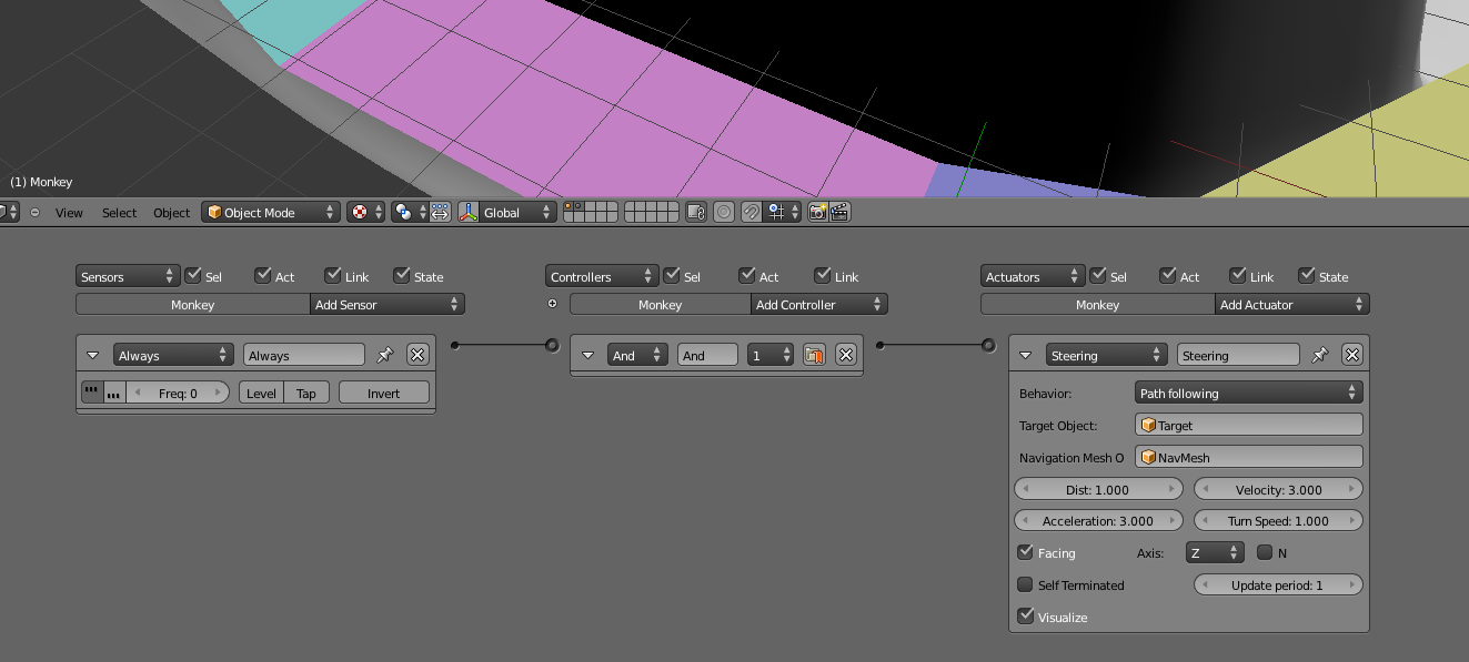Steering actuator setup