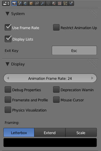 Additional game settings